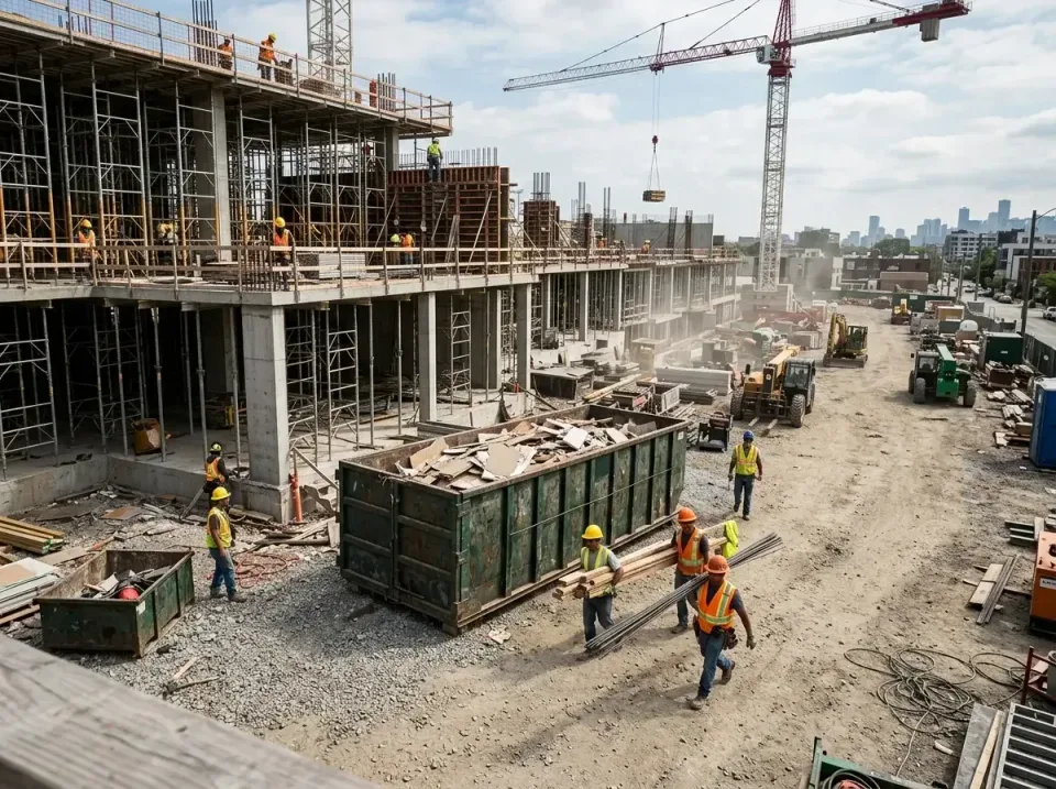 commercial-construction-site-w-002 — frequently asked questions, Low Cost Construction Dumpster Rental in Hastings, MN